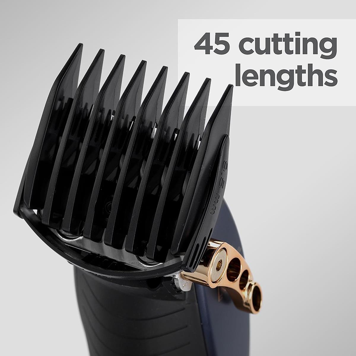BaByliss Super Clipper XTP Corded/Cordless Japanese Steel Blades 85-Min Runtime Grades 1-8 Blue And Rose Gold - Image 5