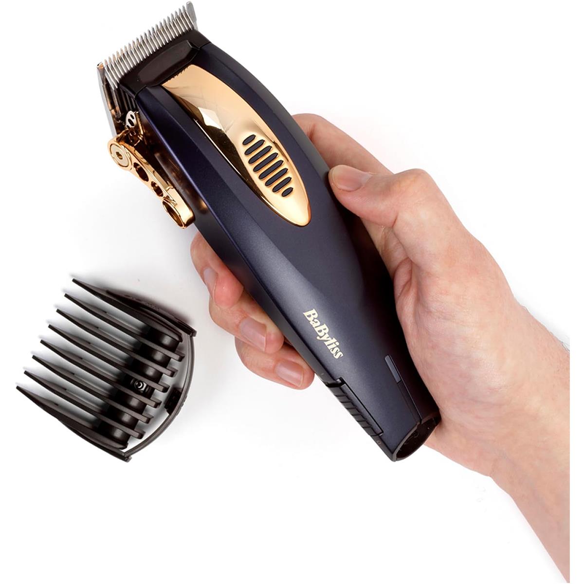 BaByliss Super Clipper XTP Corded/Cordless Japanese Steel Blades 85-Min Runtime Grades 1-8 Blue And Rose Gold - Image 7
