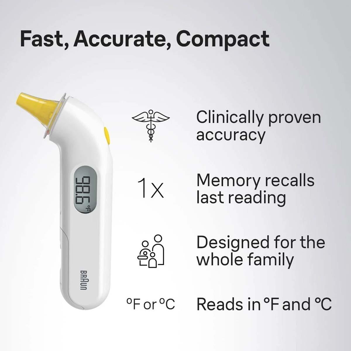 Braun ThermoScan 3 Digital Ear Thermometer For Baby, Child And Adult with 1-Second Reading And Fever Alert - Image 7