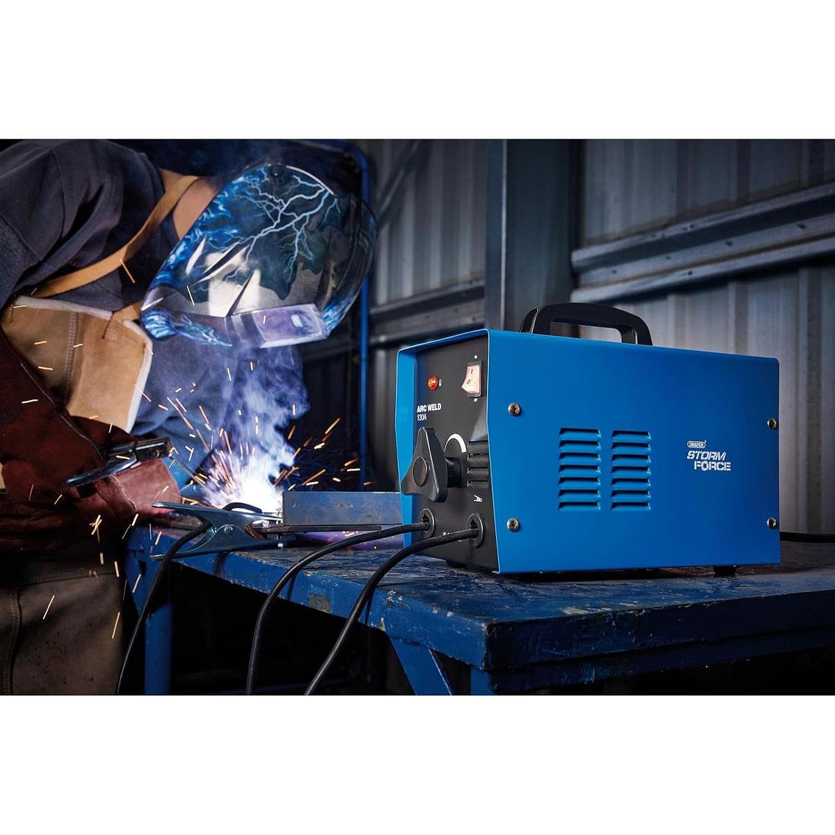 Draper Turbo Arc Welder 130A 230V Stepless Current Control Thermal Overload Protection 2.0-3.2mm Electrodes - Image 2