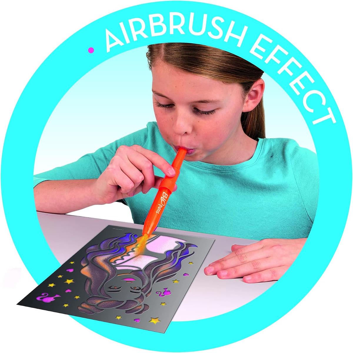 John Adams BLOPENS Barbie Activity Set 8 Airbrush Pens 8 Stencils 4 Customisable Creations Ages 5+ - Image 3