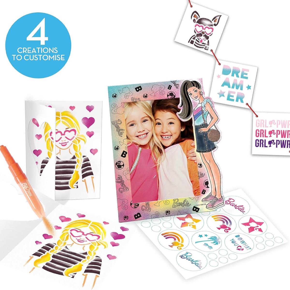 John Adams BLOPENS Barbie Activity Set 8 Airbrush Pens 8 Stencils 4 Customisable Creations Ages 5+ - Image 5