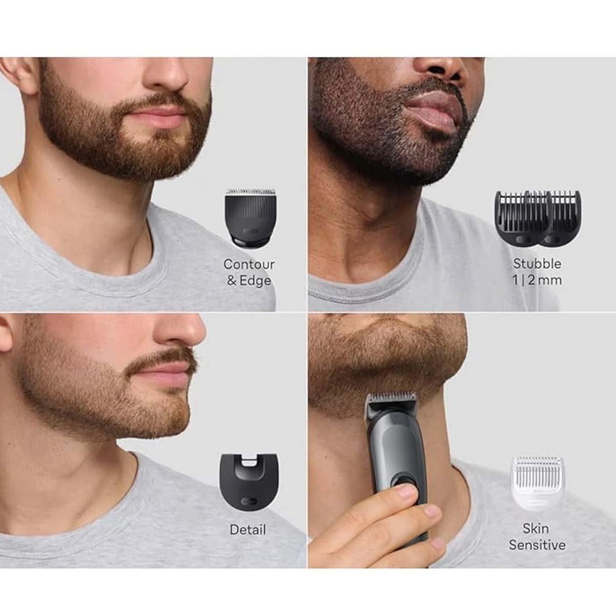 Braun All-In-One 3 Grooming Kit 8-in-1 Beard & Hair Trimmer, 14 Lengths 0.5–21mm, Cordless -Grey - Image 3