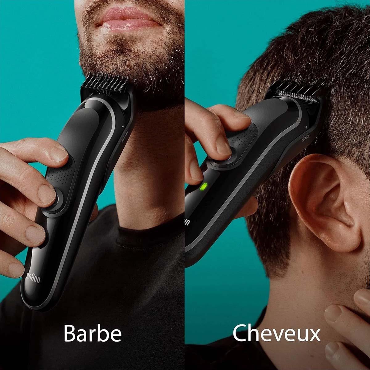 Braun Series 3 8-in-1 Beard And Body Groomer, Hair Clipper And Trimmer, 1–21mm, 80min Cordless -Black - Image 3