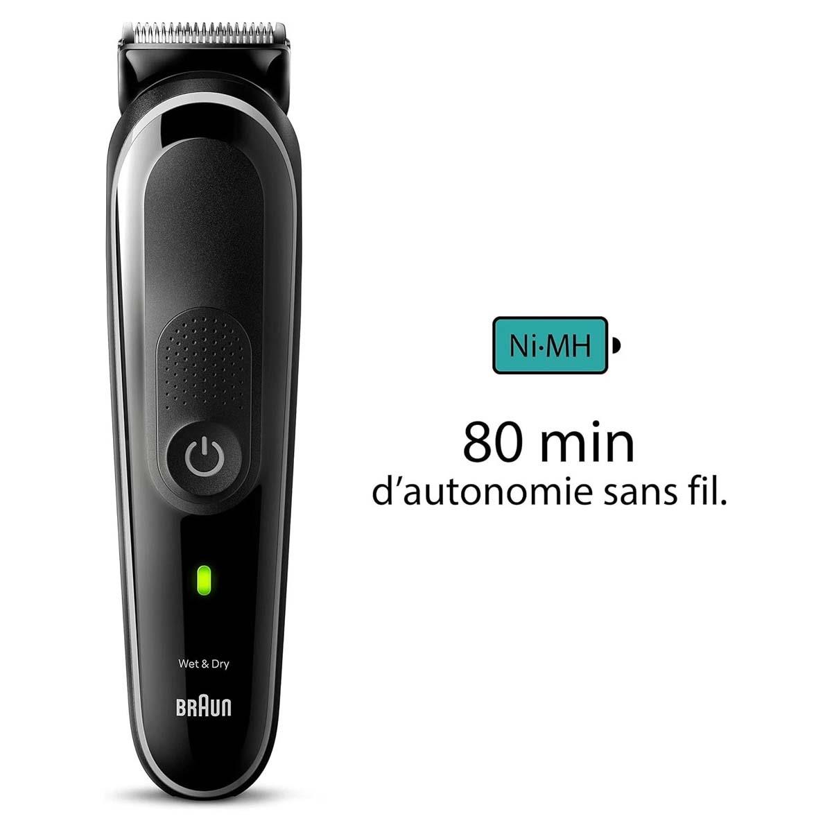 Braun Series 3 8-in-1 Beard And Body Groomer, Hair Clipper And Trimmer, 1–21mm, 80min Cordless -Black - Image 5