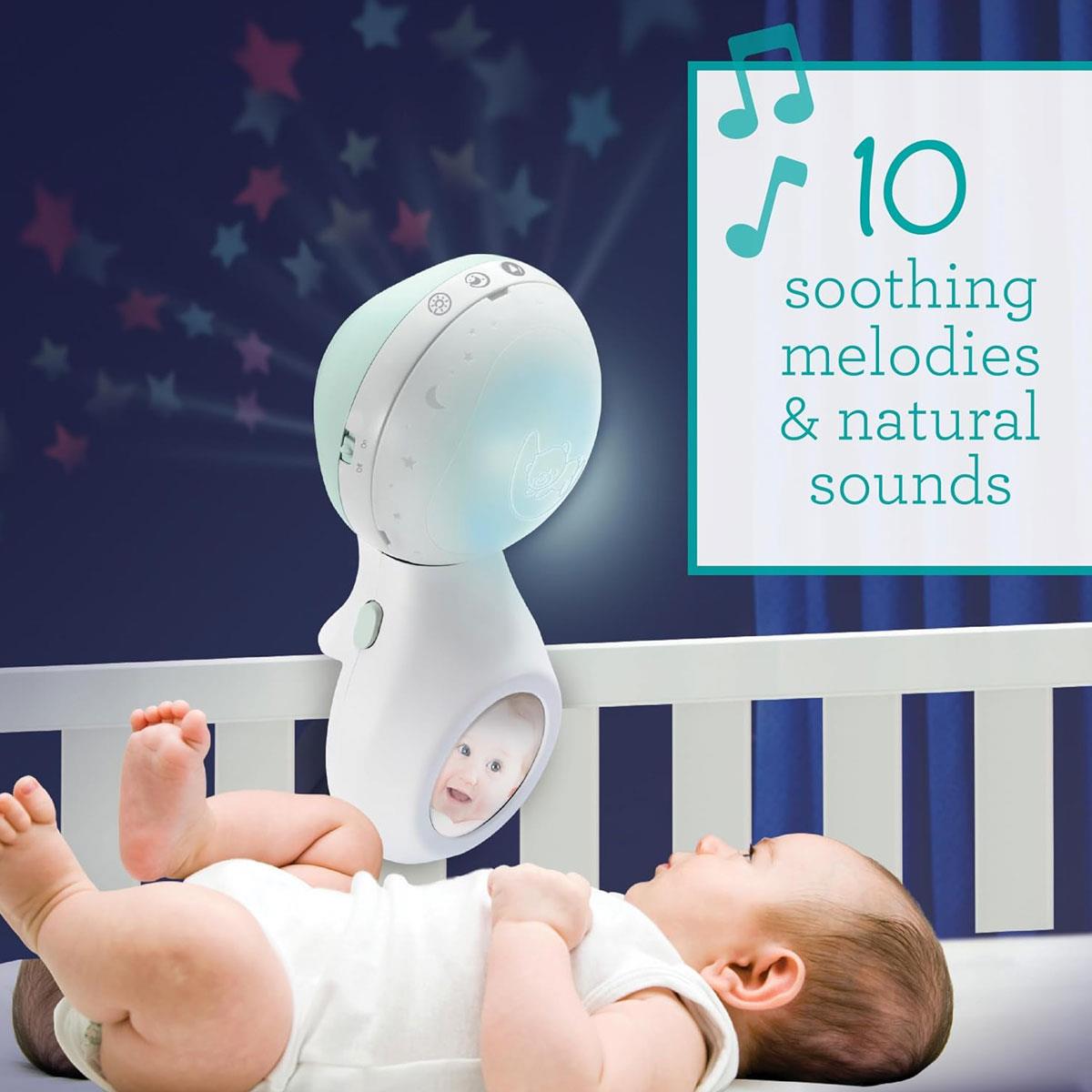 Infantino 3 in 1 Musical Mobile Projector Sage Convertible Cot Mobile Table & Cot Light Projector with Wake-Up Mode - Image 4