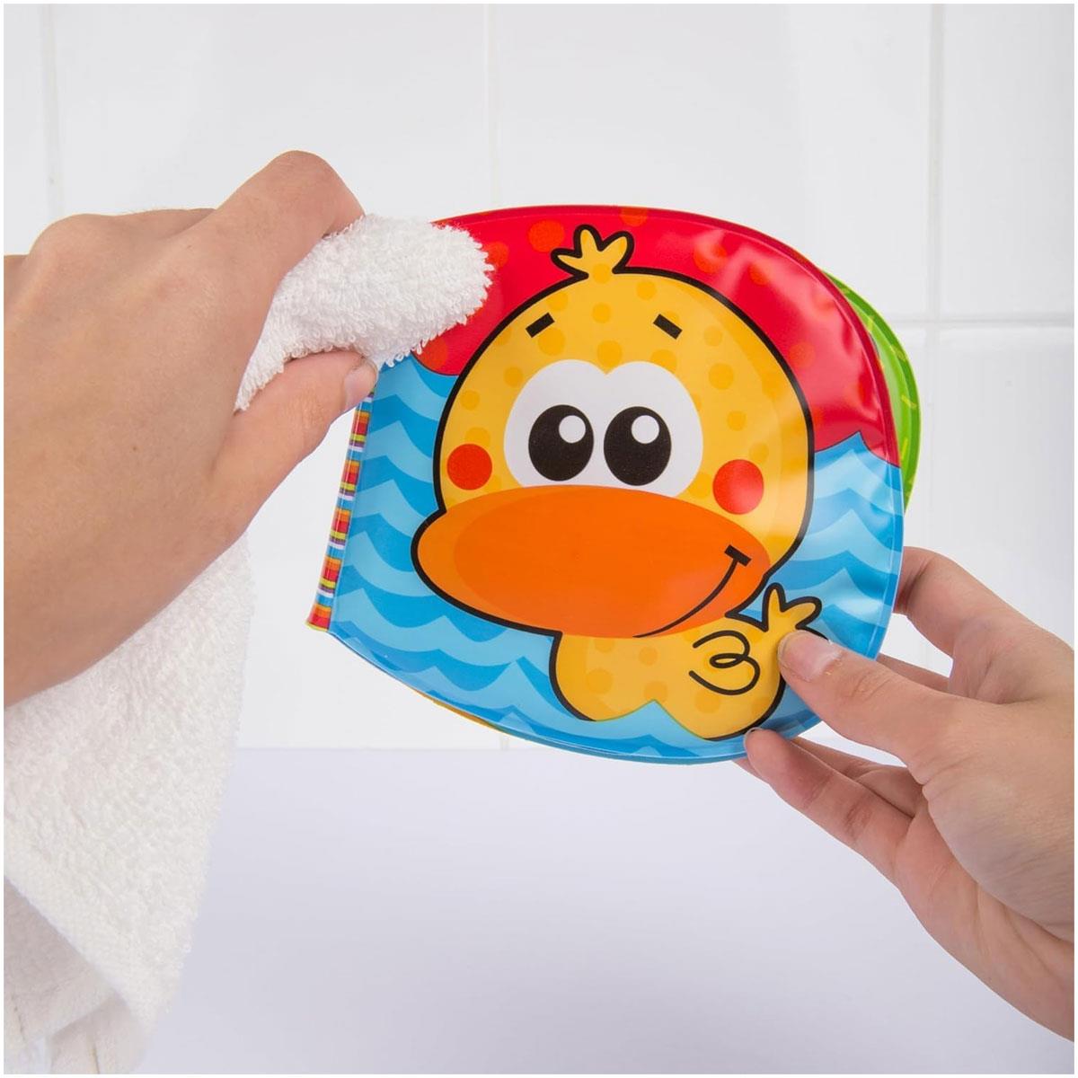Playgro Garden Bath Book Waterproof Baby Bath Toy Multicolor Fish Theme Squeaker Sensory Toy 6+ Months - Image 2