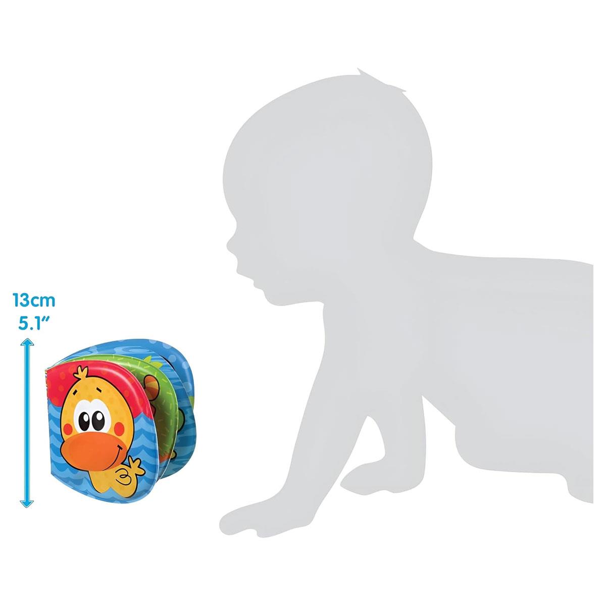 Playgro Garden Bath Book Waterproof Baby Bath Toy Multicolor Fish Theme Squeaker Sensory Toy 6+ Months - Image 3