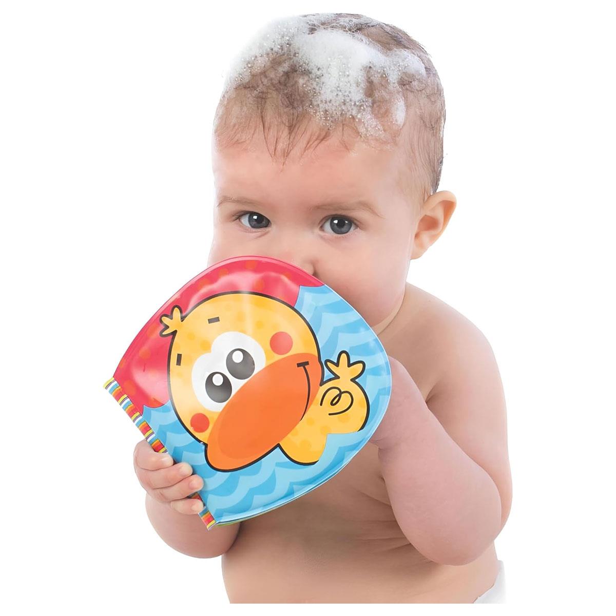 Playgro Garden Bath Book Waterproof Baby Bath Toy Multicolor Fish Theme Squeaker Sensory Toy 6+ Months - Image 5