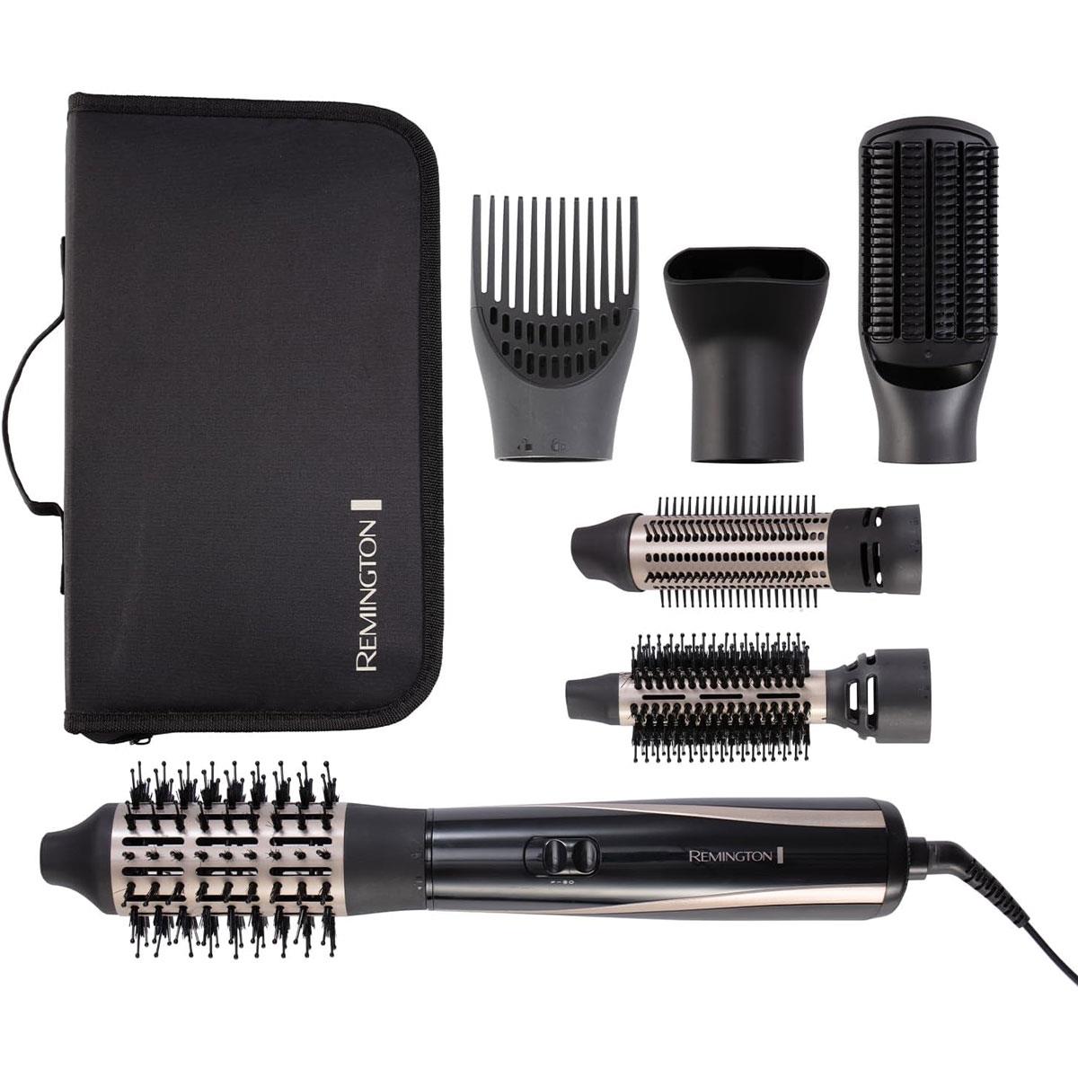Remington Blow Dry & Style Air Styler 1200W 6 Attachments Ionic Ceramic Hair Dryer & Styler Black
