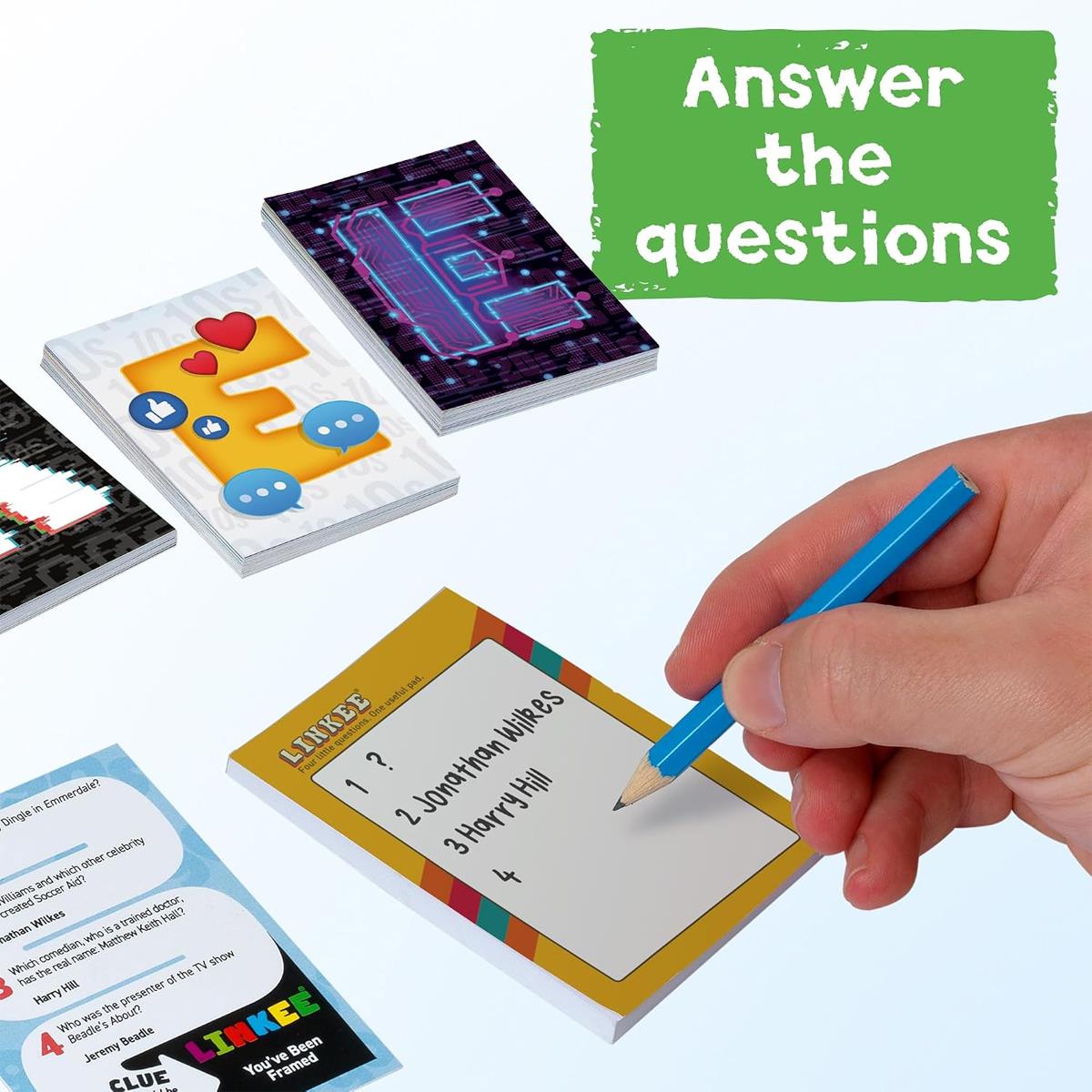 Ideal Linkee Generations Trivia Party Game 1,600+ Questions 420 Cards 6 Pencils Ages 12+ - Image 5