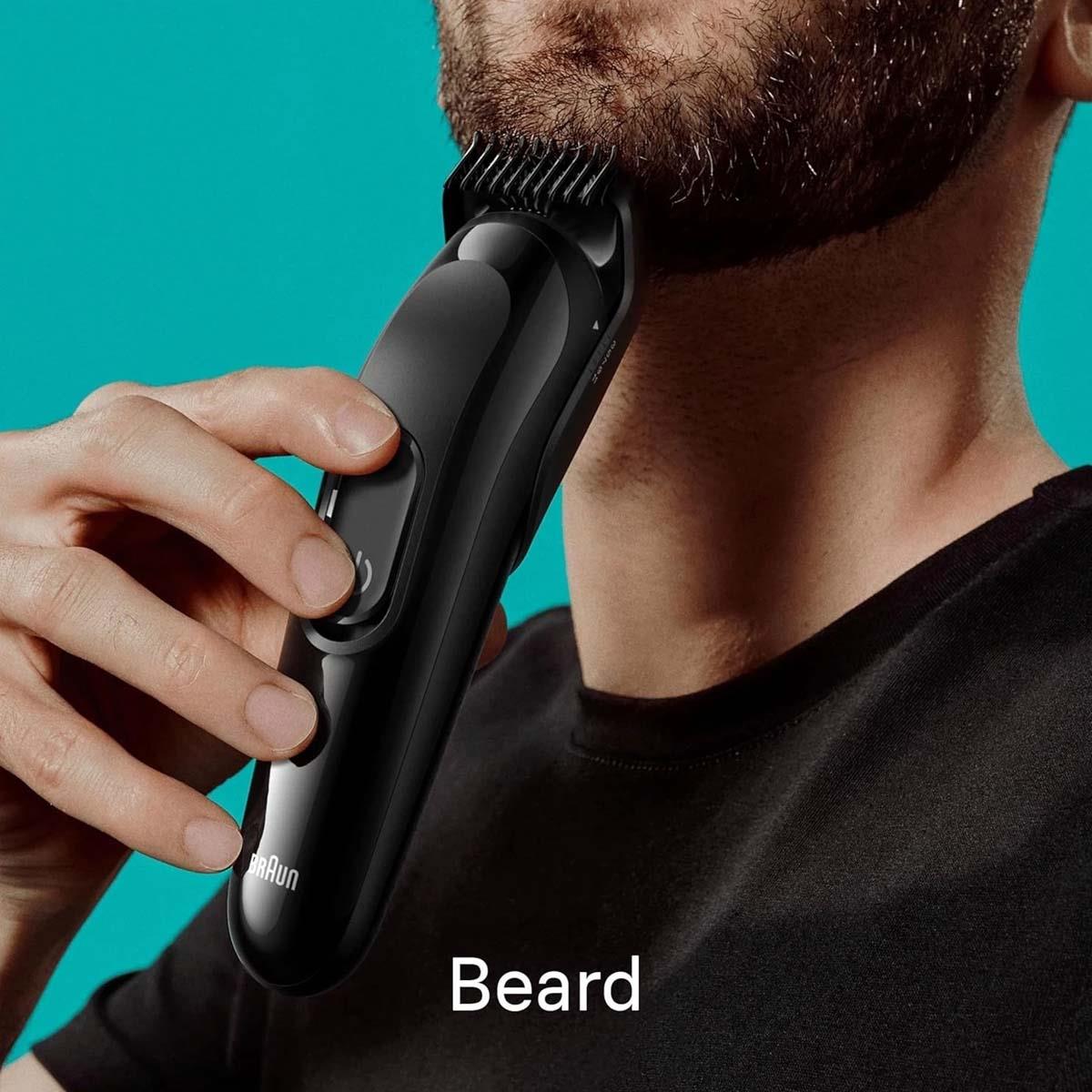 Braun Series 3 6-in-1 Grooming Kit Beard Trimmer And Hair Clipper, 1–21mm, 50min Cordless -Black - Image 3