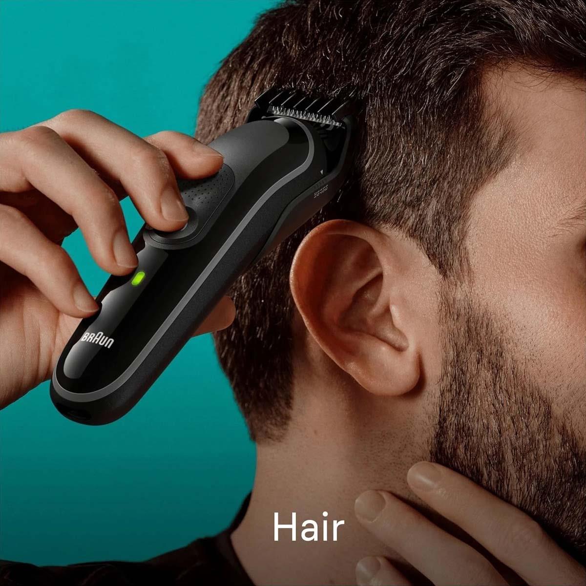 Braun Series 3 6-in-1 Grooming Kit Beard Trimmer And Hair Clipper, 1–21mm, 50min Cordless -Black - Image 4