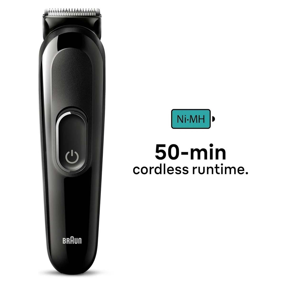Braun Series 3 6-in-1 Grooming Kit Beard Trimmer And Hair Clipper, 1–21mm, 50min Cordless -Black - Image 5