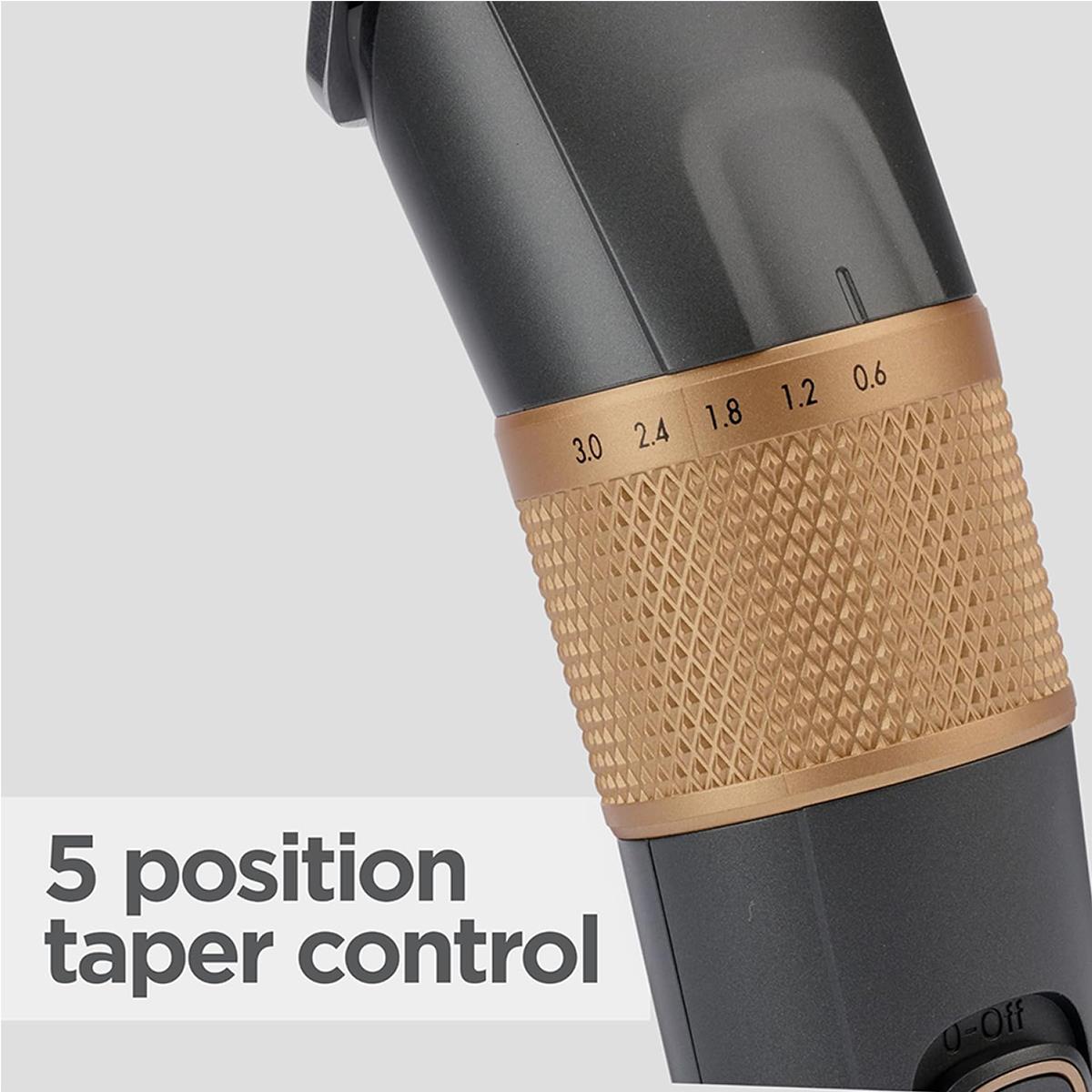 BaByliss Graphite Precision Hair Clipper Cordless/Corded 160-Min Run Time 8 Guides 0.6-28mm Black And Gold - Image 6