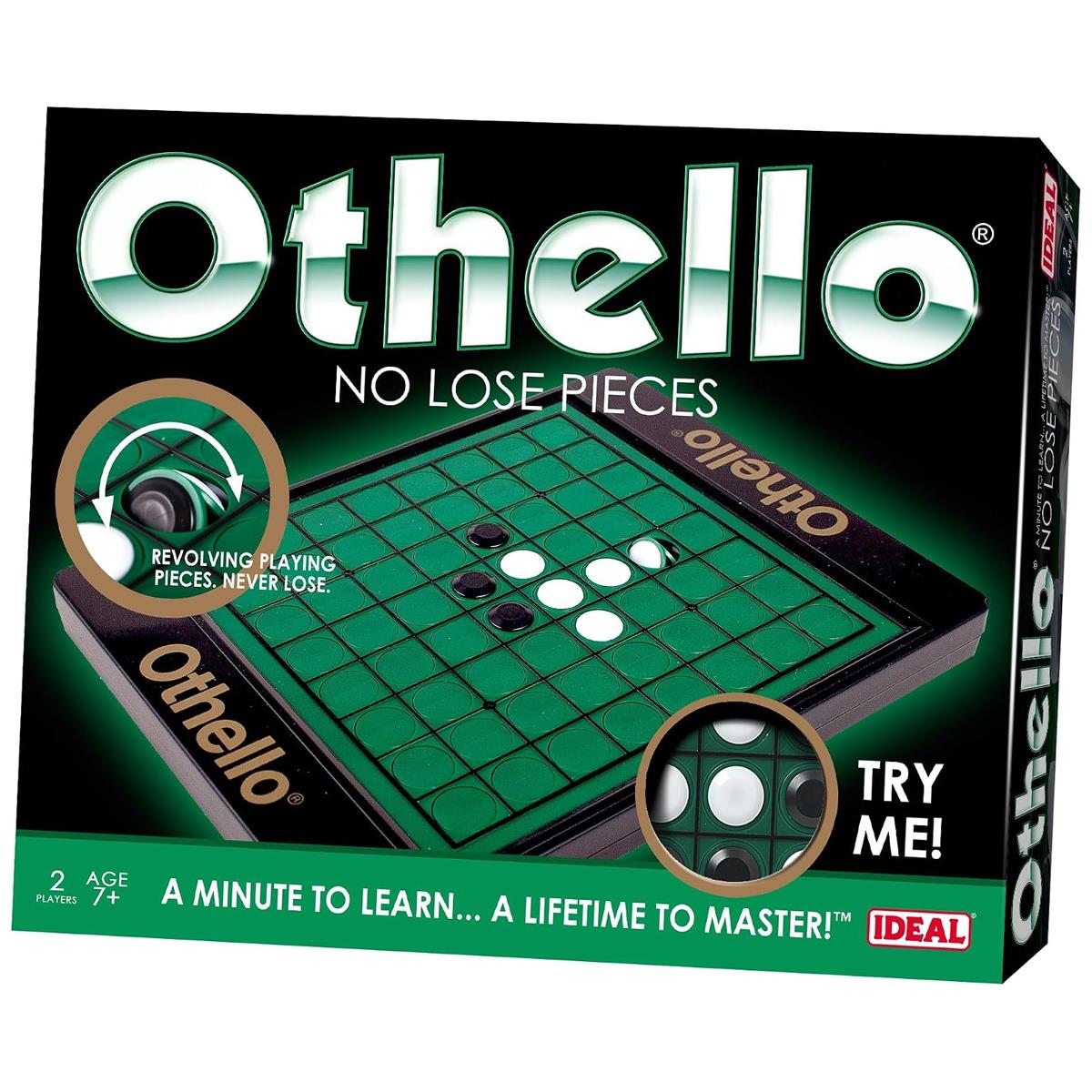 Ideal Othello Strategy Board Game 64 Reversible Disks 2 Players Classic Edition Ages 7+ - Image 2