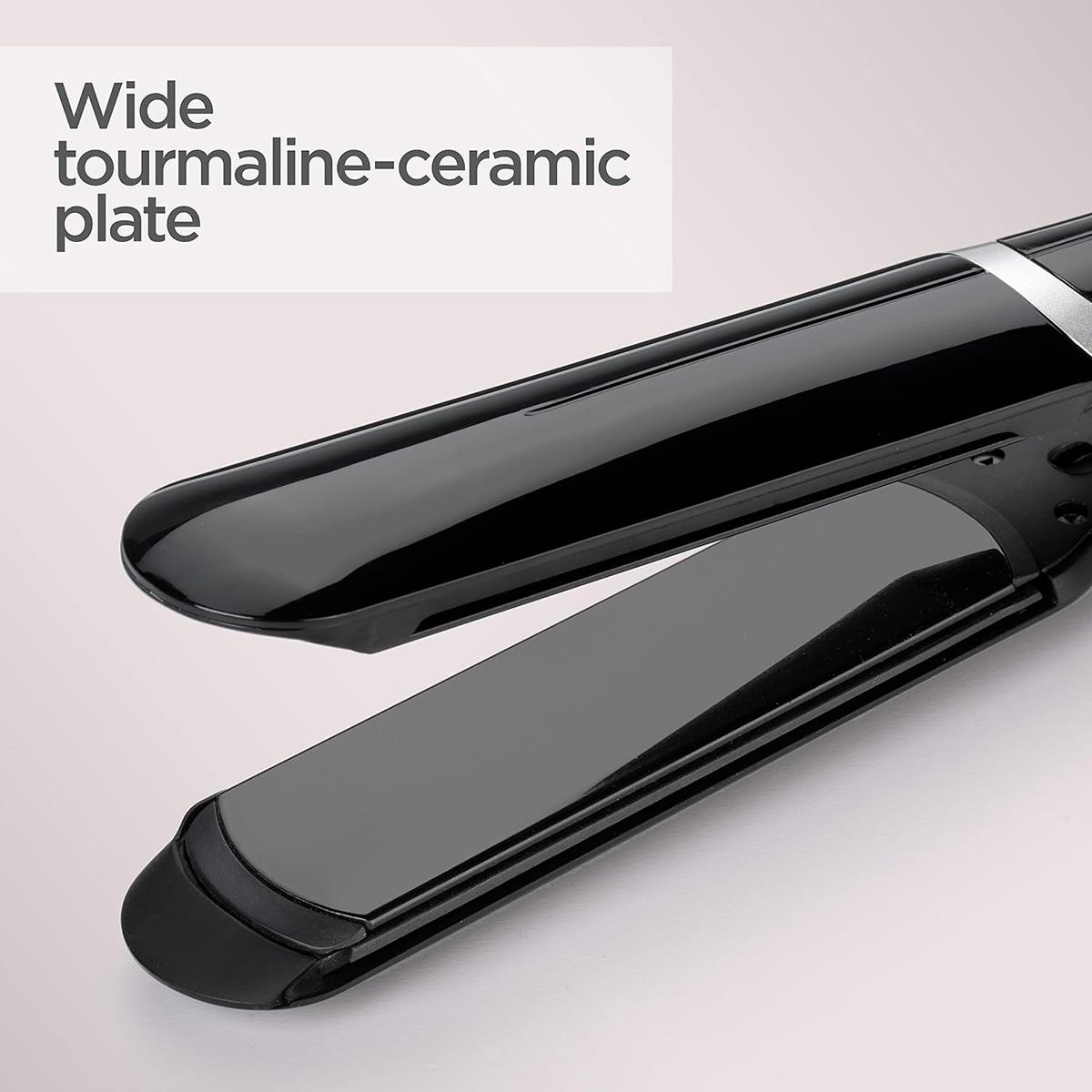 BaByliss Smooth Pro Wide Plate Hair Straightener 35mm Ceramic Plates Ionic Frizz Control 6 Heat Settings Black - Image 3