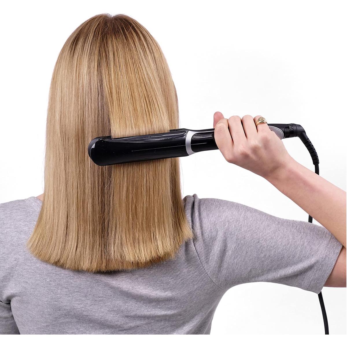BaByliss Smooth Pro Wide Plate Hair Straightener 35mm Ceramic Plates Ionic Frizz Control 6 Heat Settings Black - Image 8