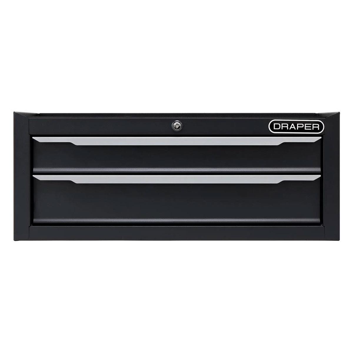 Draper 26-Inch 2-Drawer Mid Tool Chest Steel Black with EVA Liners - Image 2