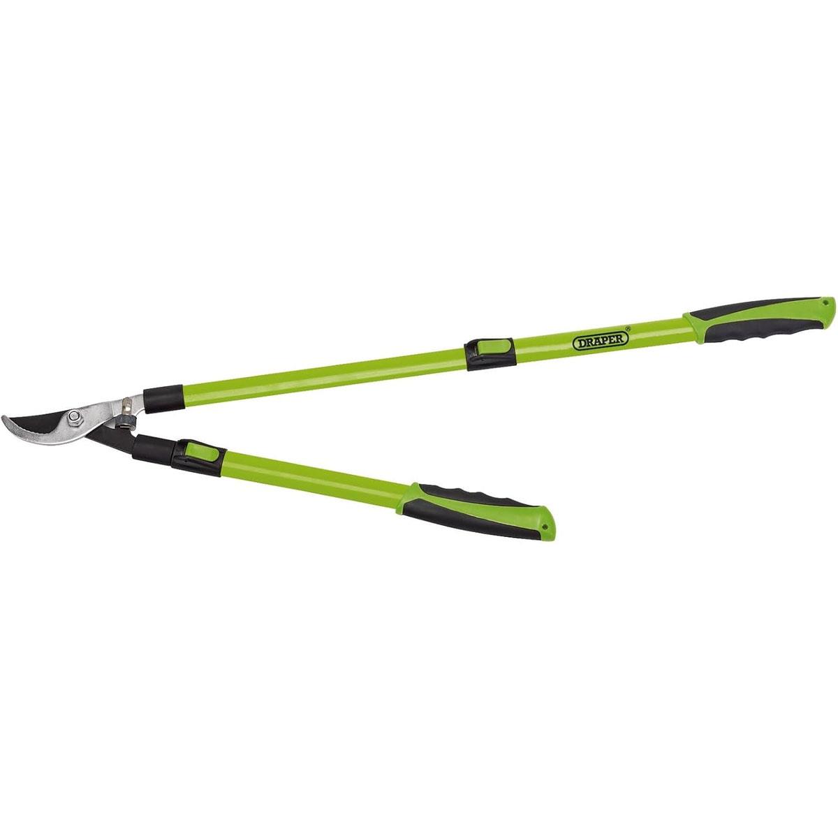 Draper Bypass Pattern Loppers Carbon Steel Blades Tubular Steel Soft Grip Handles Green and Black 735mm - Image 2