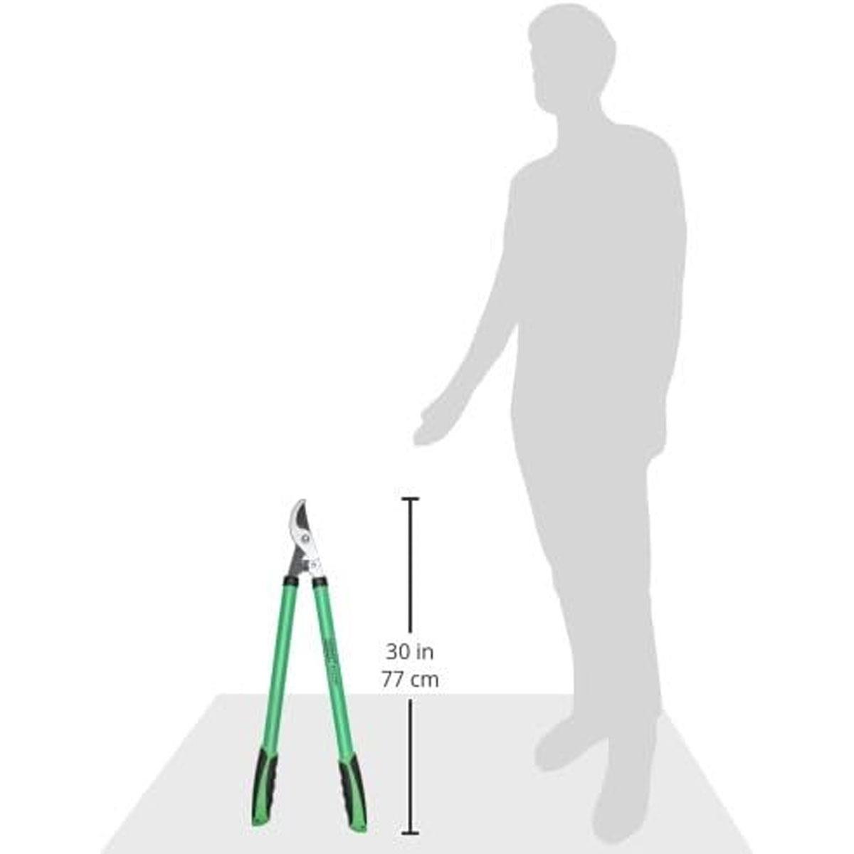 Draper Bypass Pattern Loppers Carbon Steel Blades Tubular Steel Soft Grip Handles Green and Black 735mm - Image 3