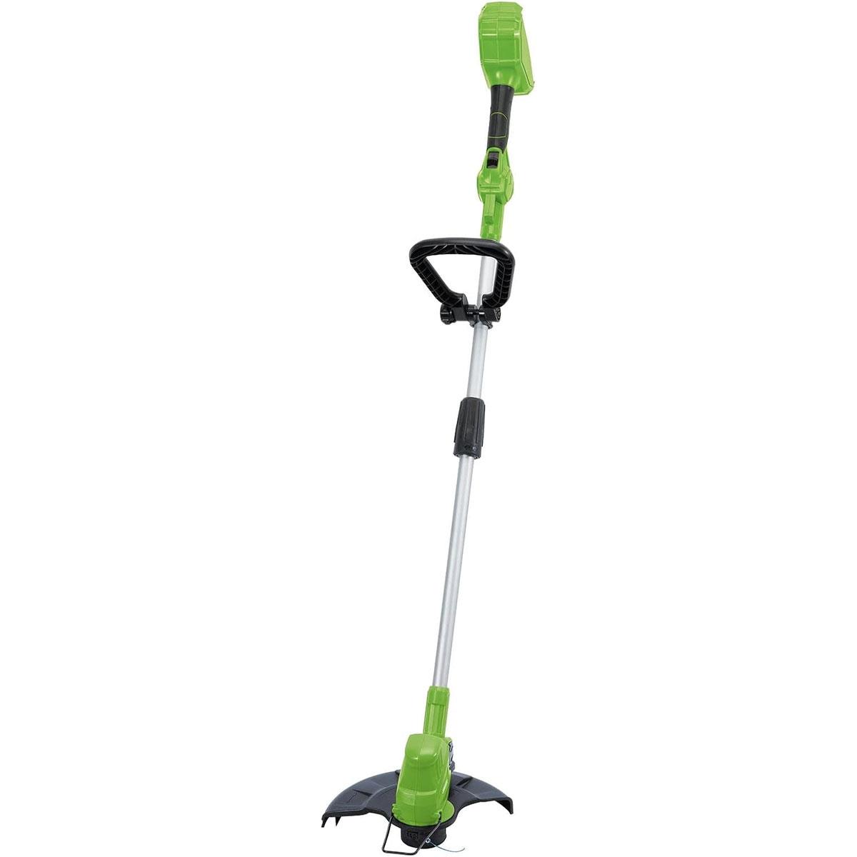 Draper 40V Cordless Grass Trimmer 9000 RPM 290mm Cutting Width Auto-Feed Double Line Green Bare Tool