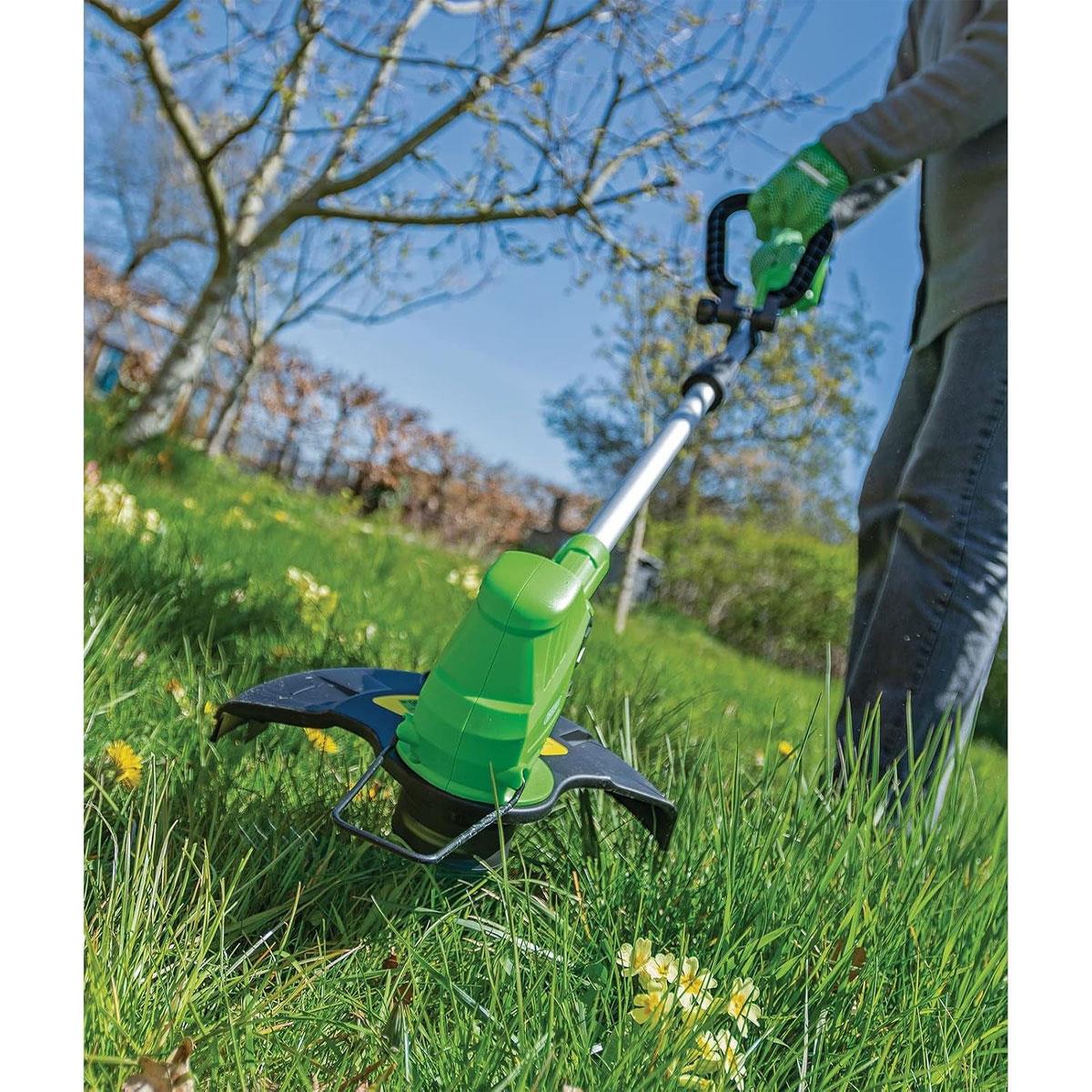 Draper 40V Cordless Grass Trimmer 9000 RPM 290mm Cutting Width Auto-Feed Double Line Green Bare Tool - Image 2