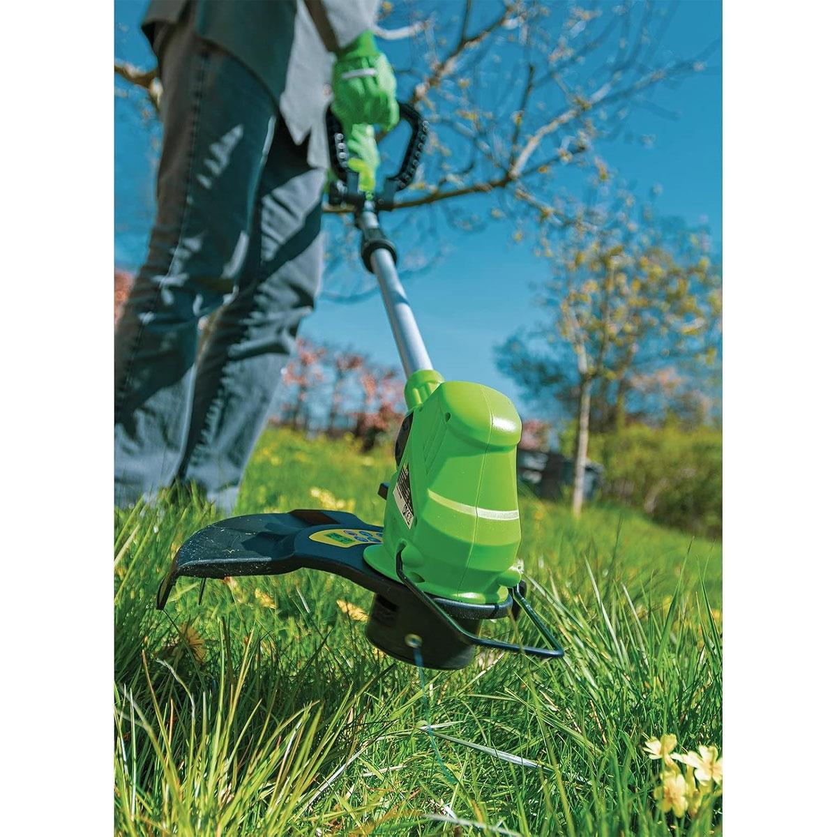 Draper 40V Cordless Grass Trimmer 9000 RPM 290mm Cutting Width Auto-Feed Double Line Green Bare Tool - Image 4