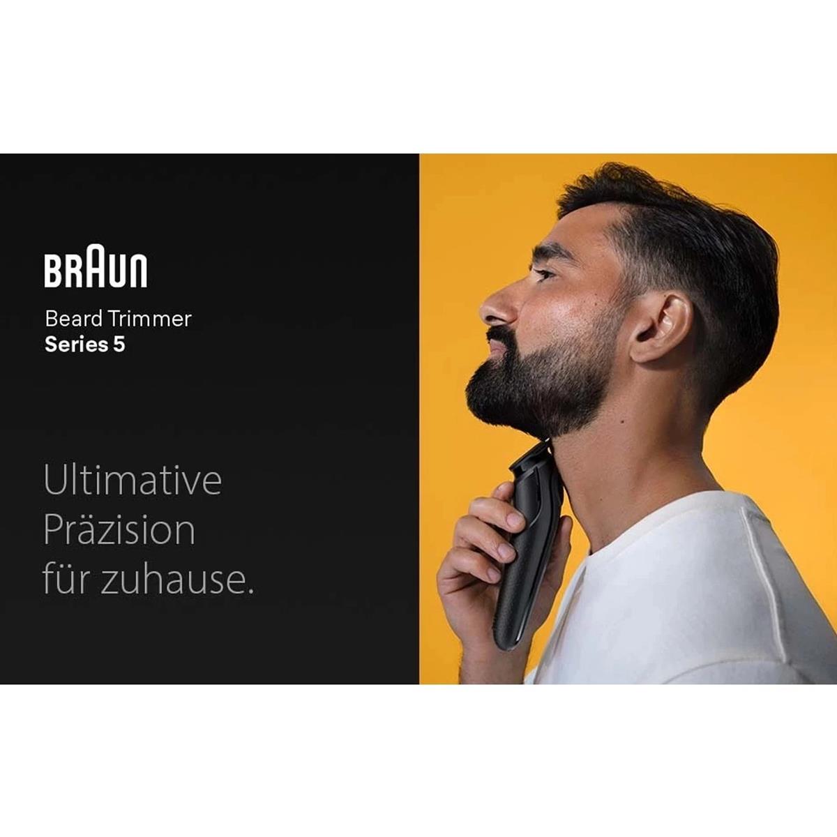 Braun Series 5 Beard Trimmer For Men 40 Length Settings Wet And Dry Hair Clipper Black - Image 3