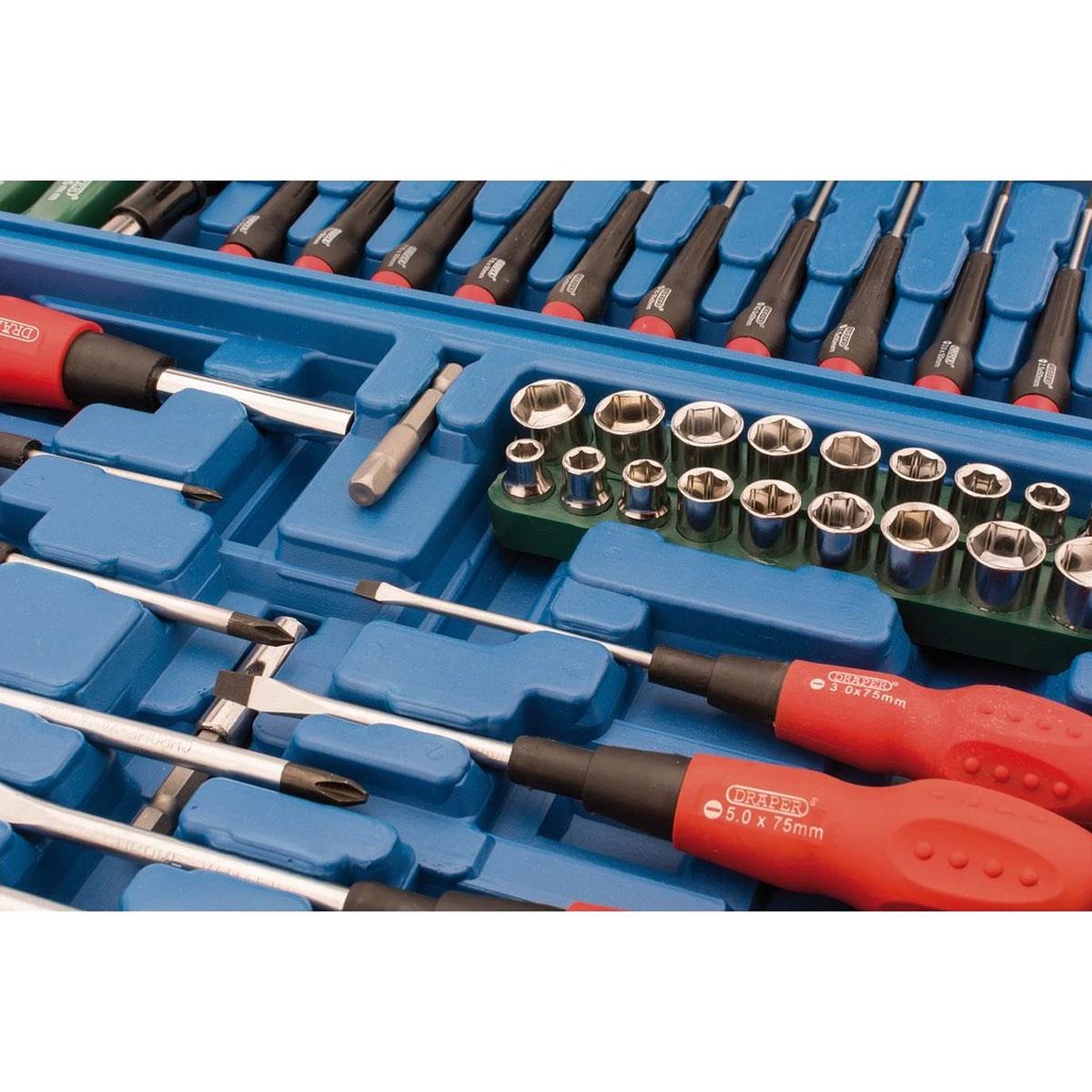 Draper 70 Piece Screwdriver Socket and Bit Set with Precision Drivers Torx Hex Bits and Sockets - Image 6
