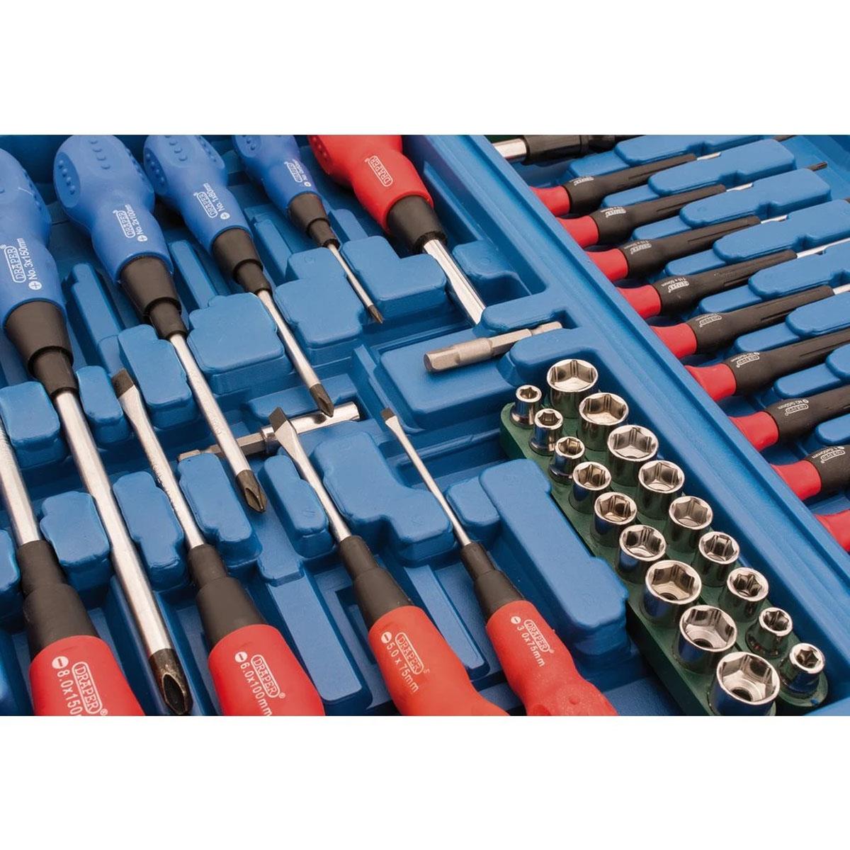 Draper 70 Piece Screwdriver Socket and Bit Set with Precision Drivers Torx Hex Bits and Sockets - Image 8