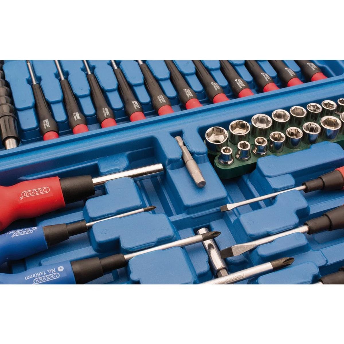 Draper 70 Piece Screwdriver Socket and Bit Set with Precision Drivers Torx Hex Bits and Sockets - Image 9