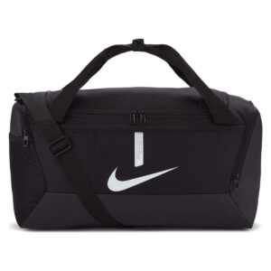 Nike Academy Team Duffel Bag 41L Sports Training Bag with Wet/Dry Compartment Zipped Pockets Shoulder Strap Black