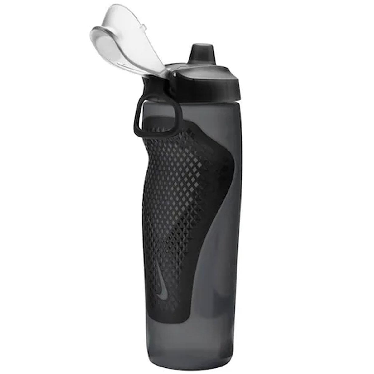 Nike Refuel Sports Water Bottle 710ml 24oz Locking Leakproof Lid Squeeze Design BPA Free Anthracite/Black/Silver - Image 4