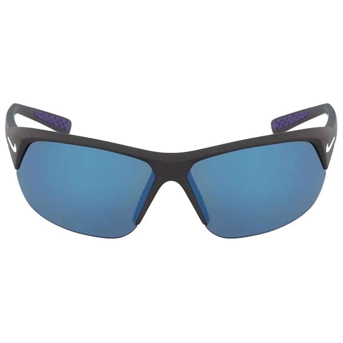 Nike Skylon Ace 22 Sports Sunglasses Matte Black Grey Blue Mirror Lenses MAX Optics UV Protection Wrap-Around