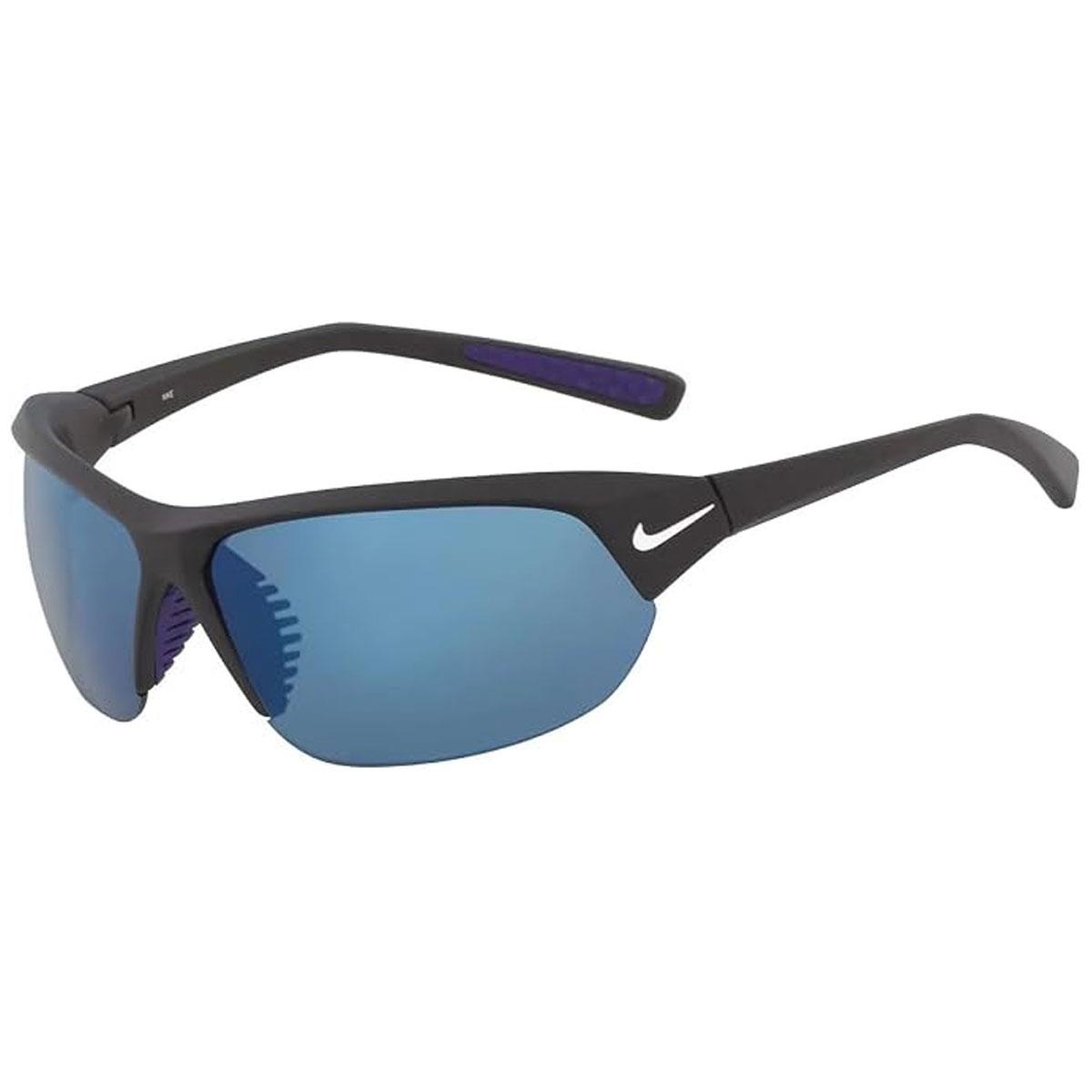 Nike Skylon Ace 22 Sports Sunglasses Matte Black Grey Blue Mirror Lenses MAX Optics UV Protection Wrap-Around - Image 2
