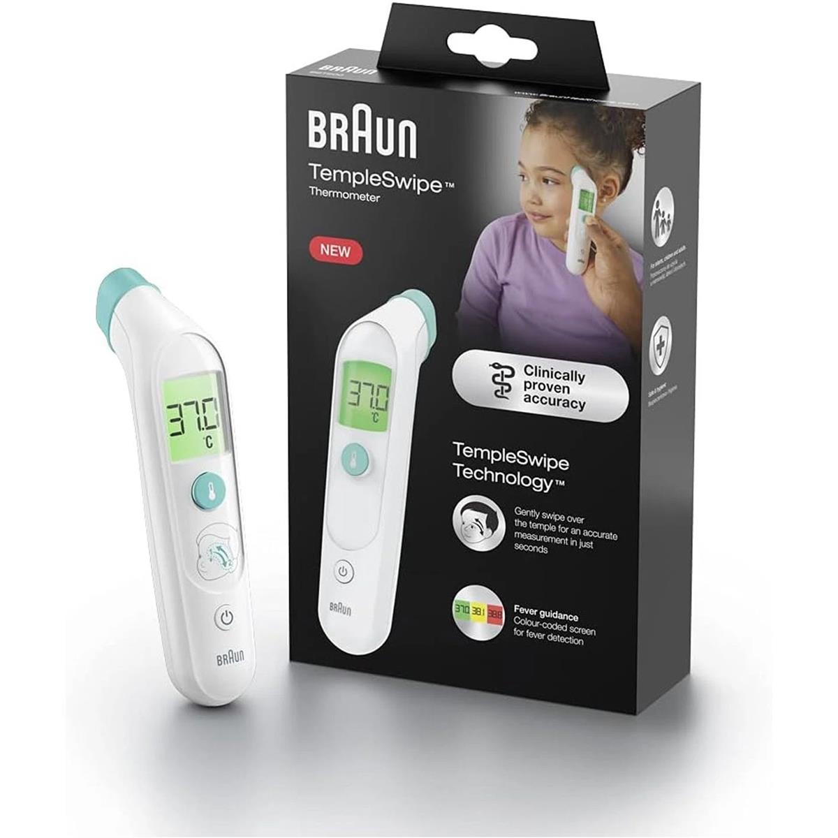 Braun TempleSwipe Forehead Thermometer Infrared Fever Thermometer For Baby Child And Adult White - Image 2