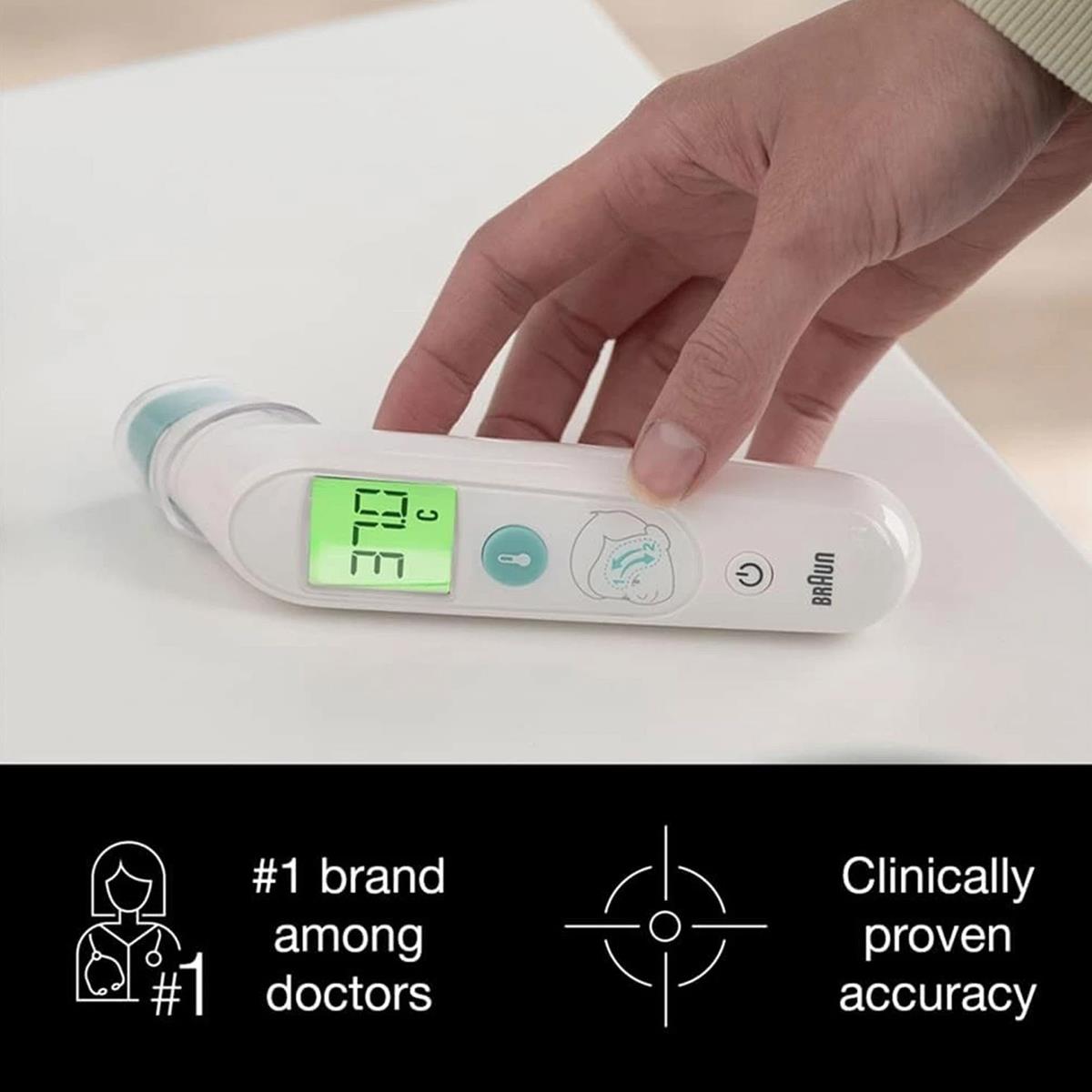 Braun TempleSwipe Forehead Thermometer Infrared Fever Thermometer For Baby Child And Adult White - Image 4