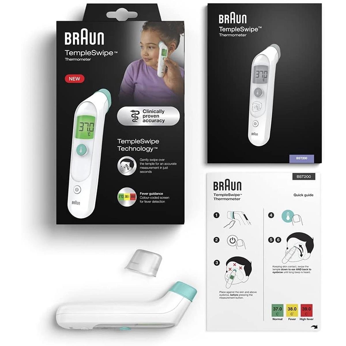 Braun TempleSwipe Forehead Thermometer Infrared Fever Thermometer For Baby Child And Adult White - Image 8