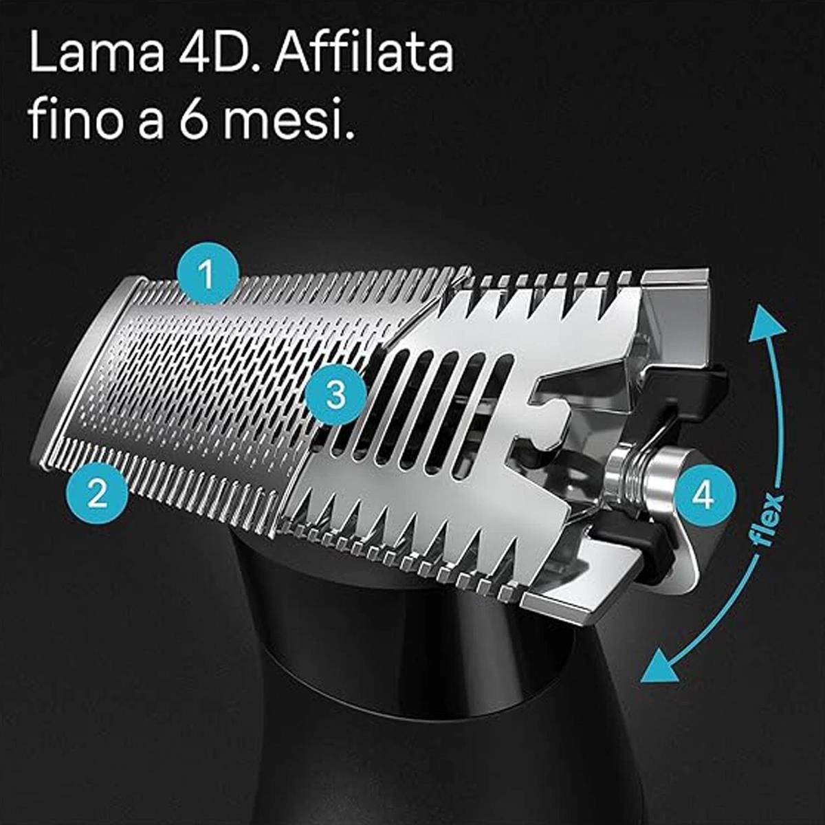 Braun Series X Replacement Blade 4D Cutter Head With Two-Way Comb - Black - Image 3
