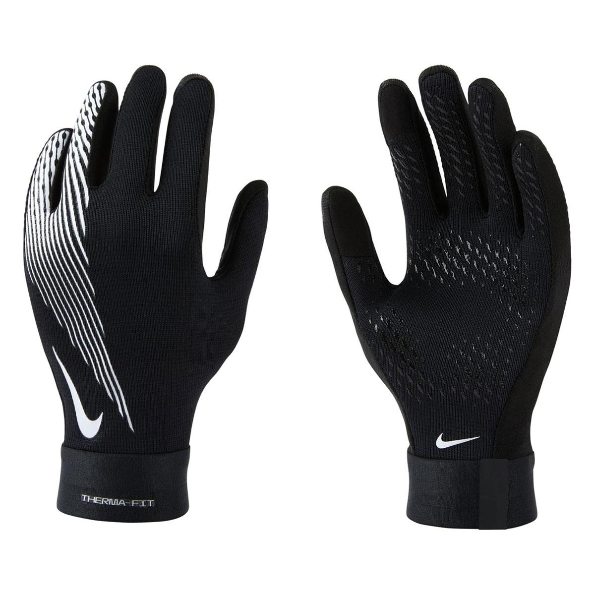 Nike Academy Therma-FIT Gloves Youth Small Black/White Winter Sports Gloves