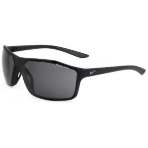 Nike Windstorm Performance Sunglasses Matte Black Cool Grey Dark Grey Rectangular Wrap Around UV Protection One Size