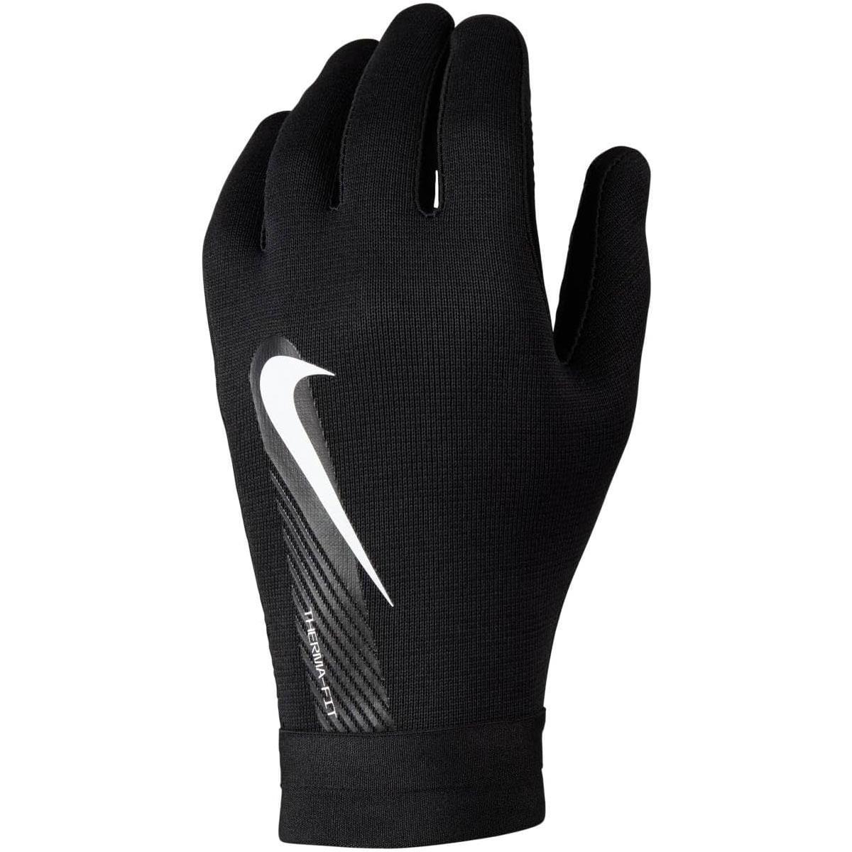 Nike Academy Therma-FIT Football Gloves Adult Large Black Flexible Soccer Goalkeeper Training Gloves