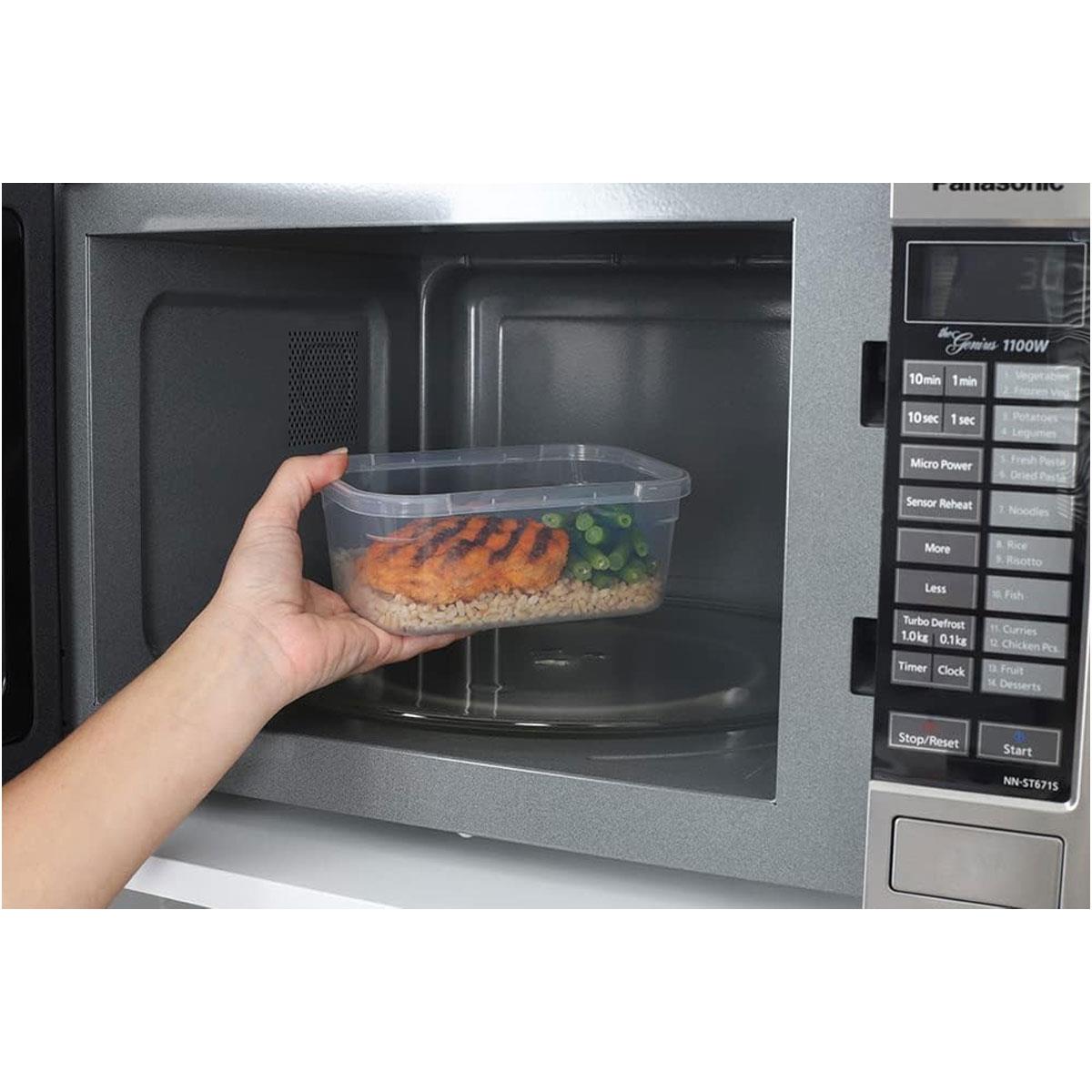 Sistema KLIP IT PLUS Food Storage Container 2.2L Rectangle with Clip-On Lid Leak Resistant BPA Free Blue/Clear - Image 7