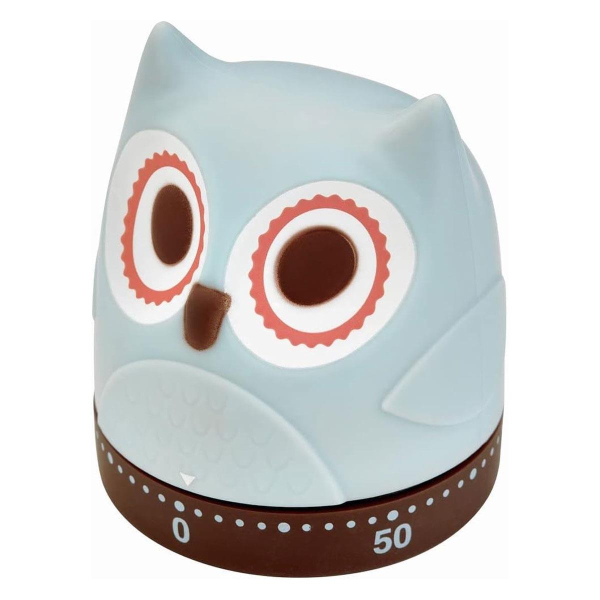 Judge Knight Owl Kitchen Timer 60 Minute Mechanical Wind Up Cooking Timer Stainless Steel Black