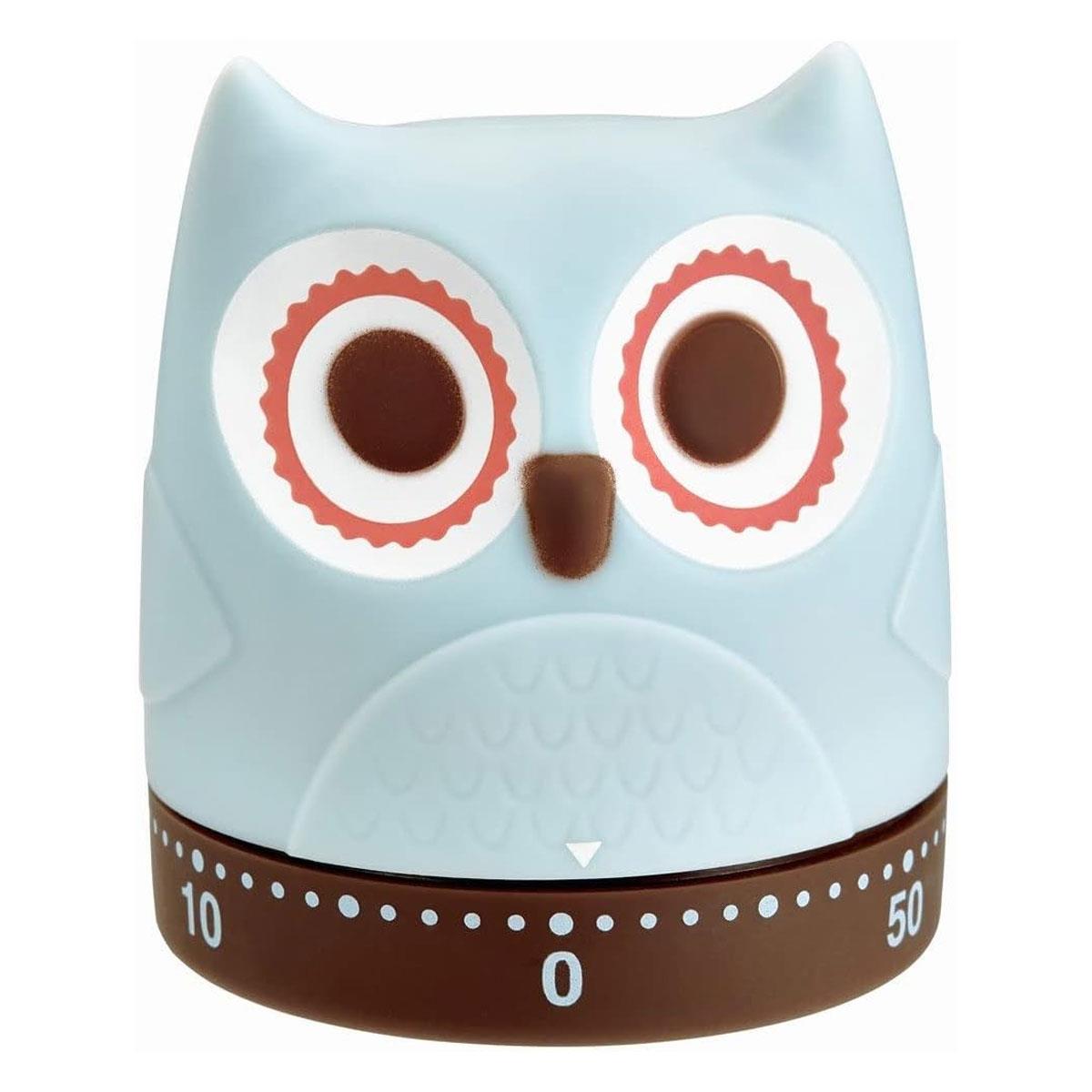 Judge Knight Owl Kitchen Timer 60 Minute Mechanical Wind Up Cooking Timer Stainless Steel Black - Image 2
