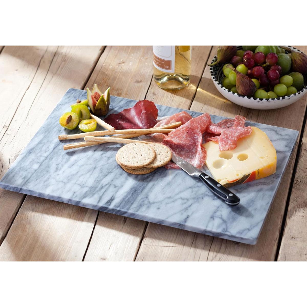 Judge Marble Oblong Serving Platter 46 x 30cm Natural Stone Rectangular Serving Board White - Image 2