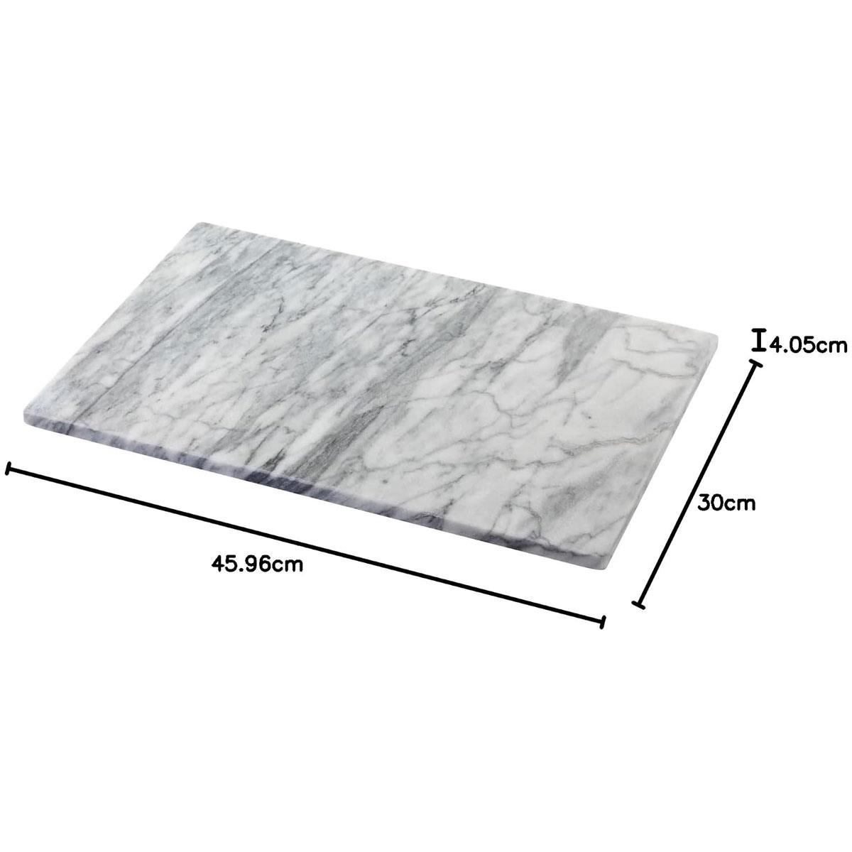 Judge Marble Oblong Serving Platter 46 x 30cm Natural Stone Rectangular Serving Board White - Image 3