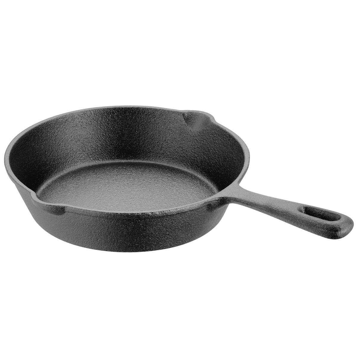 Judge Cast Iron Skillet Frying Pan 18cm Induction Compatible Oven Safe to 210°C Natural Finish Black Gift Boxed