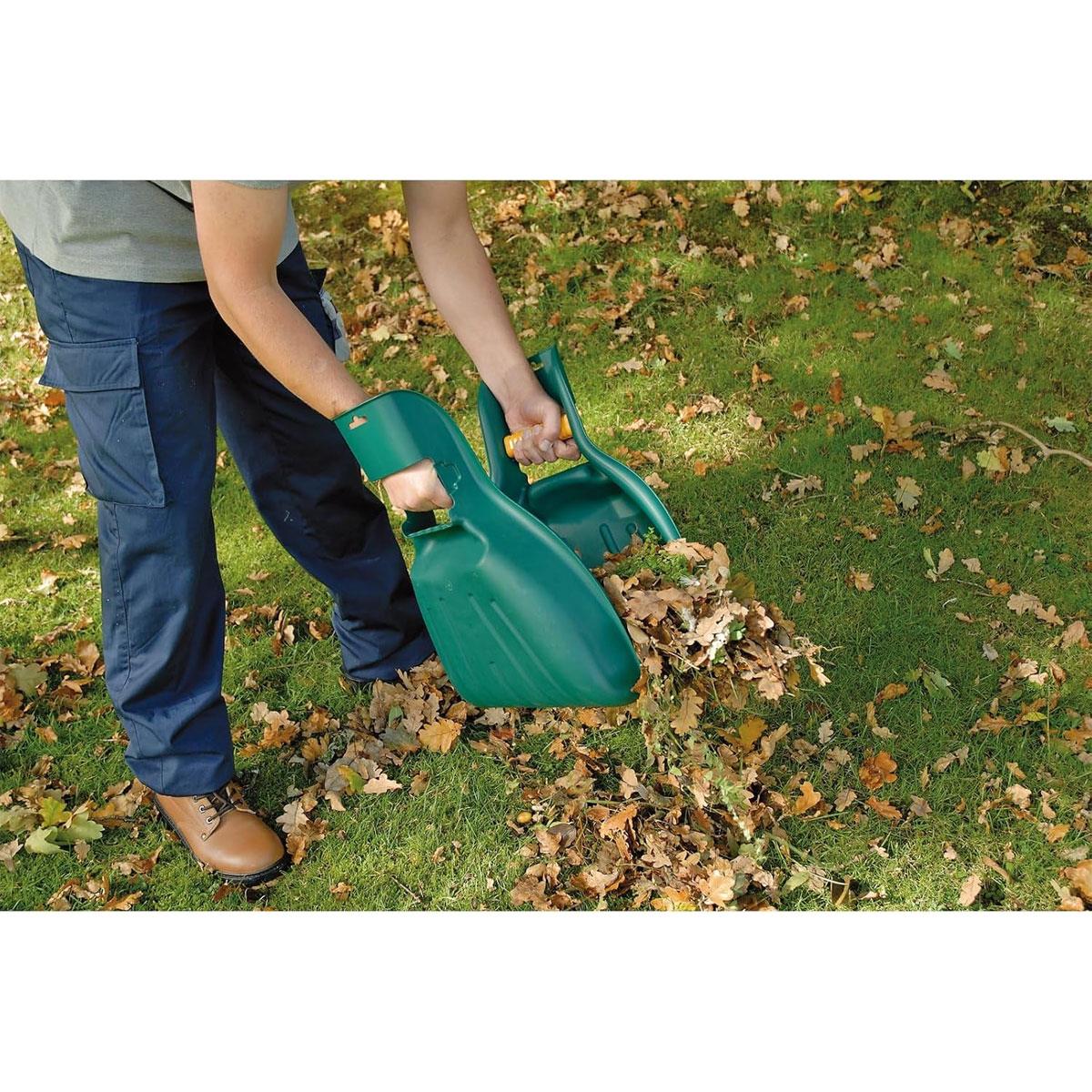 Draper Heavy-Duty Leaf Collectors Pair Polypropylene Green - Image 2